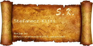 Stefanecz Kitti névjegykártya